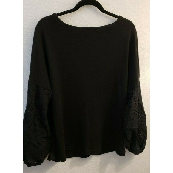 AlvaQ Women's Hollow Out L/S Knit Casual Pullover - Picture 1 of 4